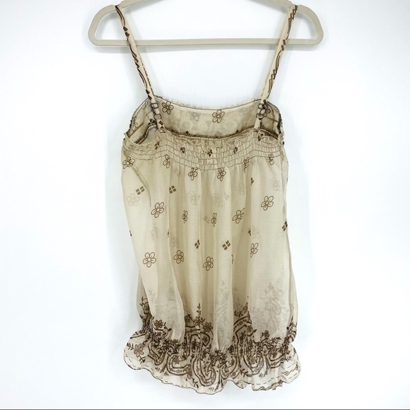 UNIT Romantic Boho Chic Floral Chiffon Top Sz Sm - Picture 3 of 10